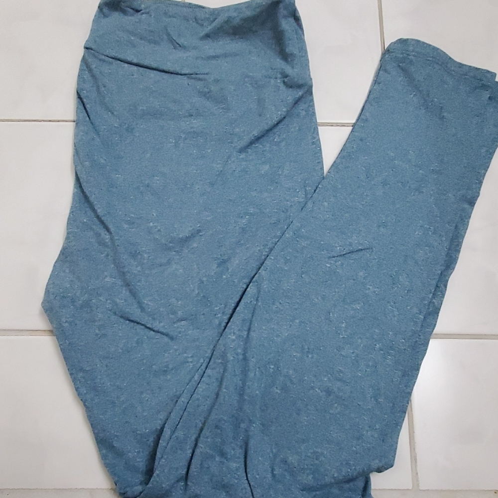 LuLaRoe TC Heather teal leggings